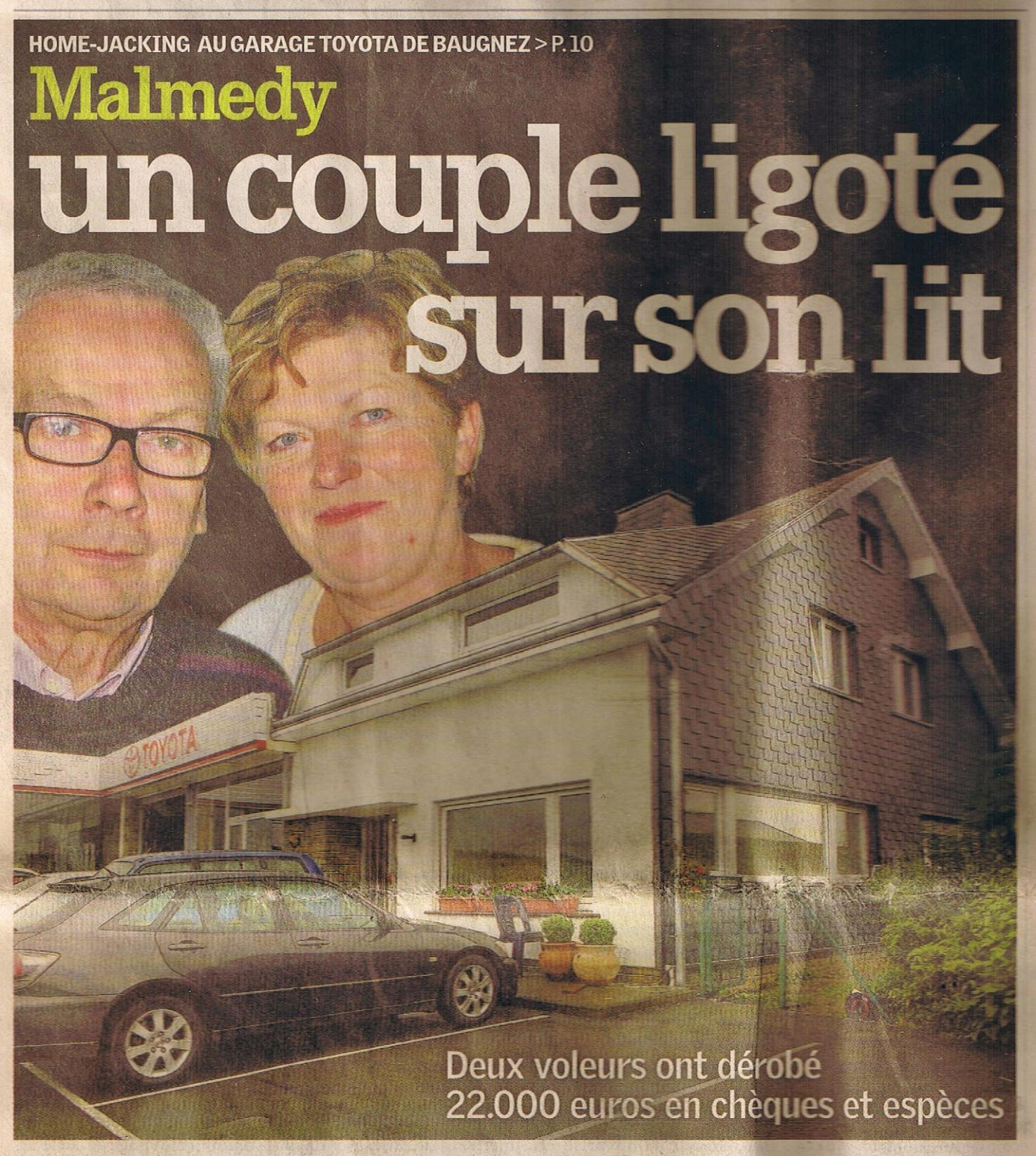 La « Une » du journal « La Meuse » du 1er juin 2007.